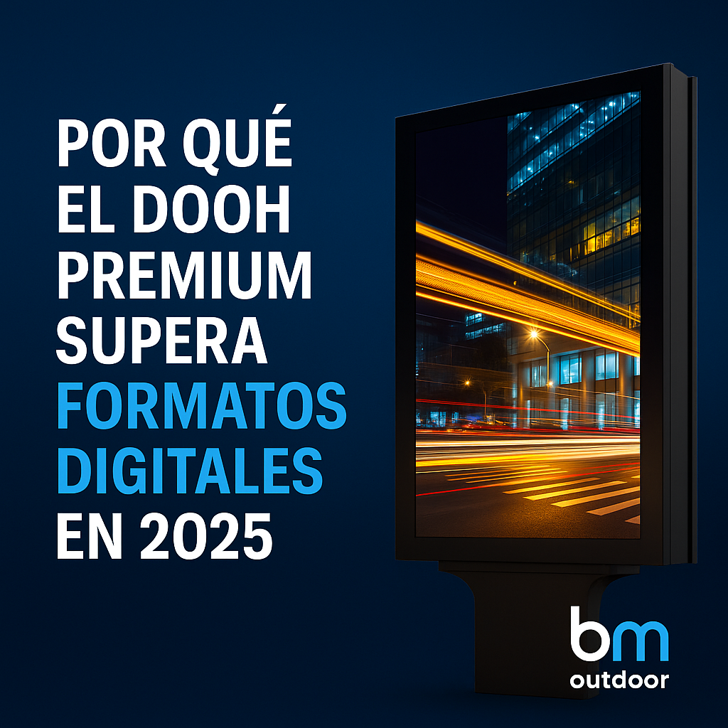 Portada: DOOH Premium Supera Formatos Digitales 2025